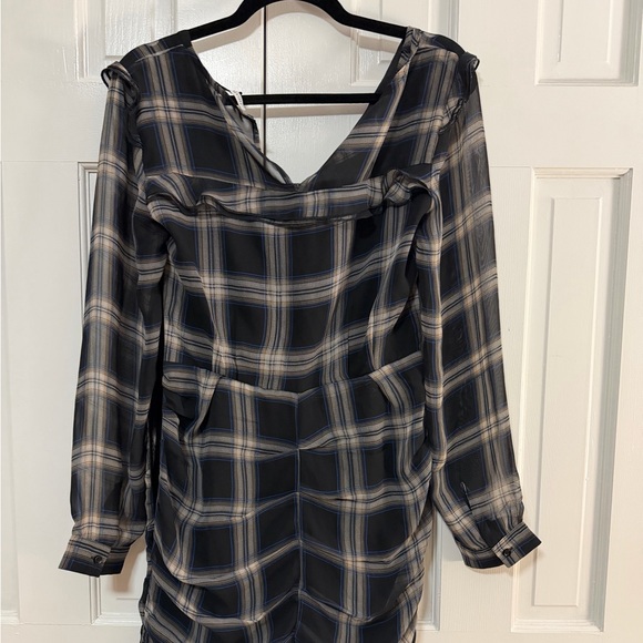 Women’s Plaid Ruffle Dress - Picture 4 of 4